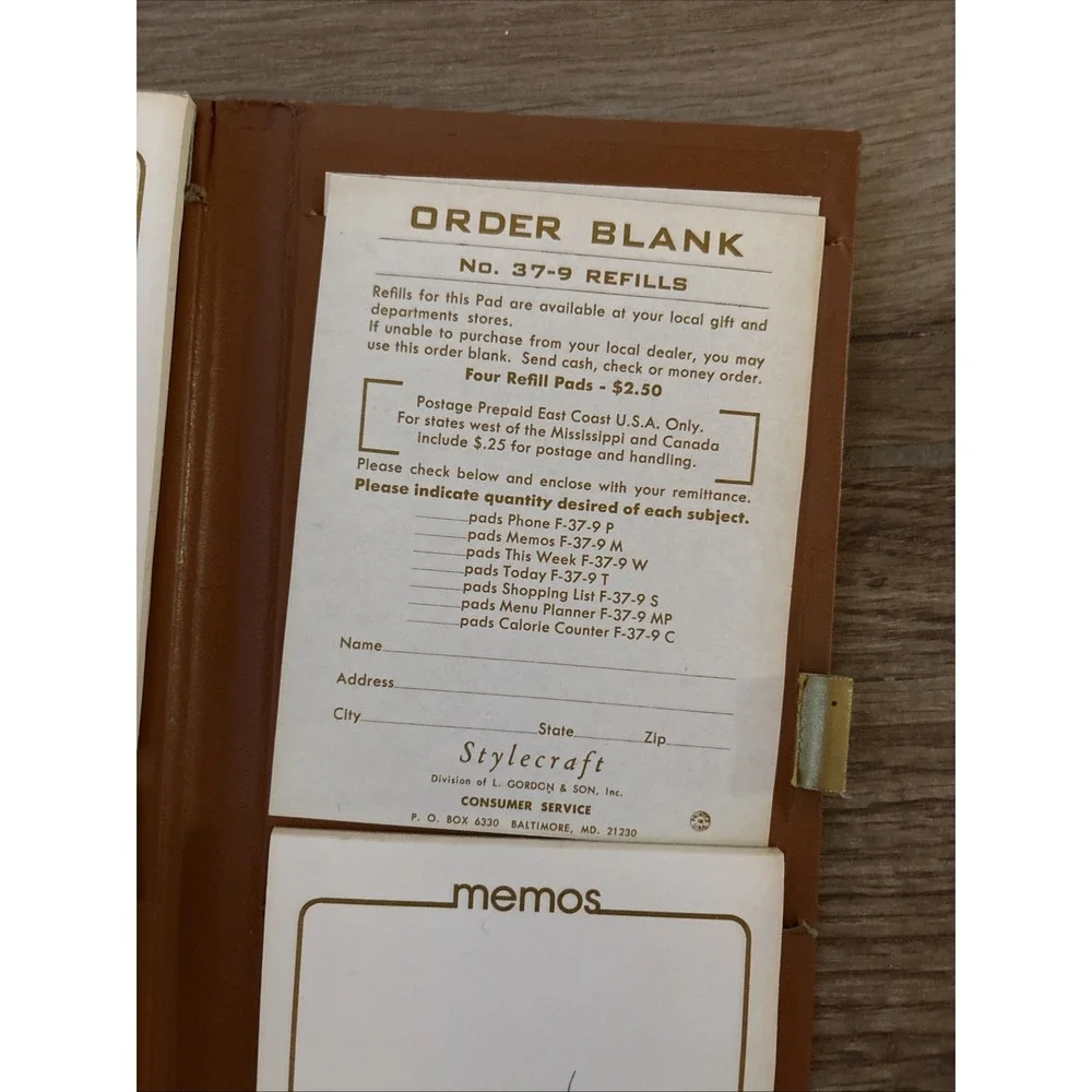 Vintage 1960's Light Brown Bird Appointments Phone Messages Memos Pads - Picture 3 of 9